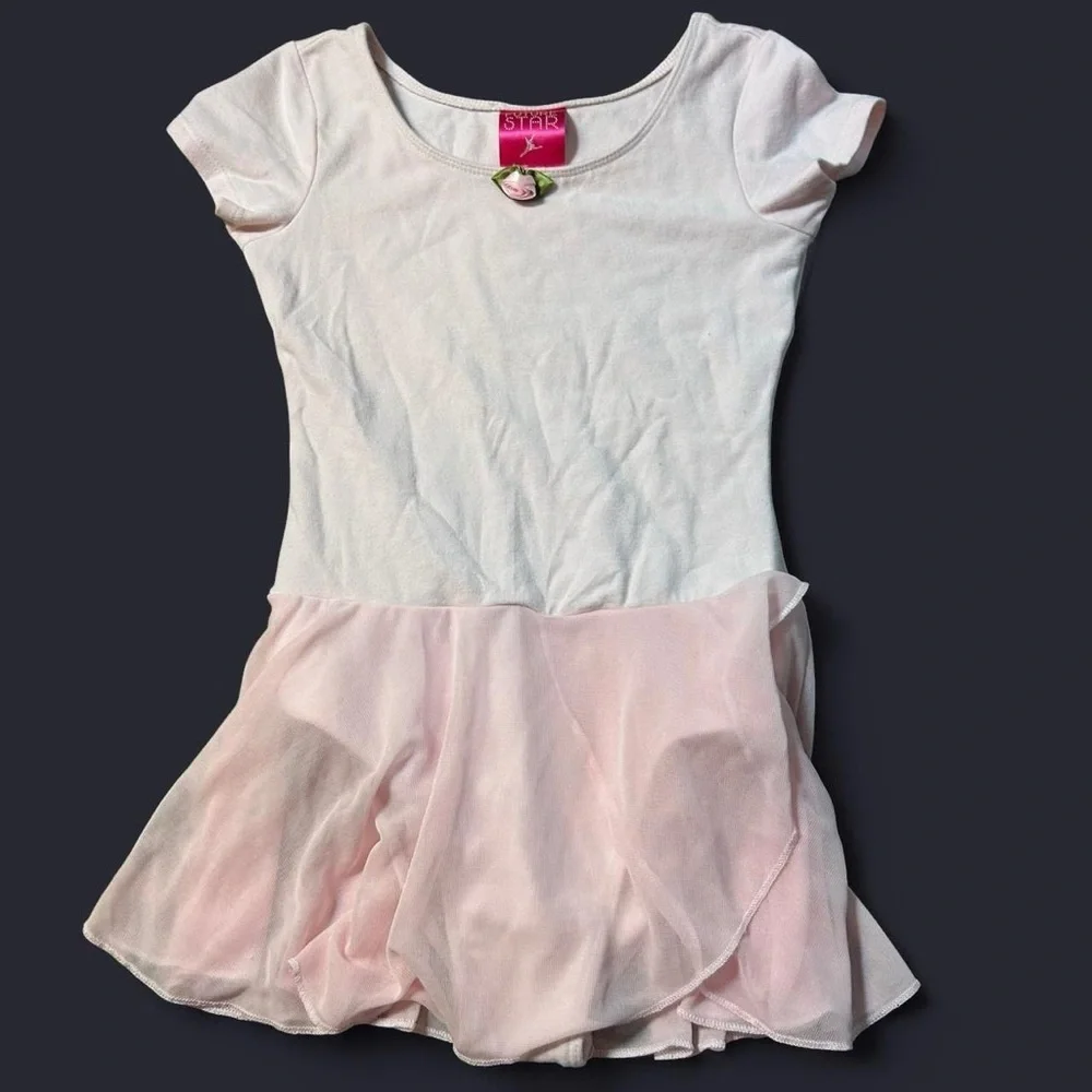 Classic Ballet Pink Leotard w/ Built-In Skirt 🩰 | Future Star | Size Small